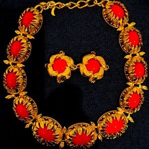 Vintage Fendi necklace and earring set